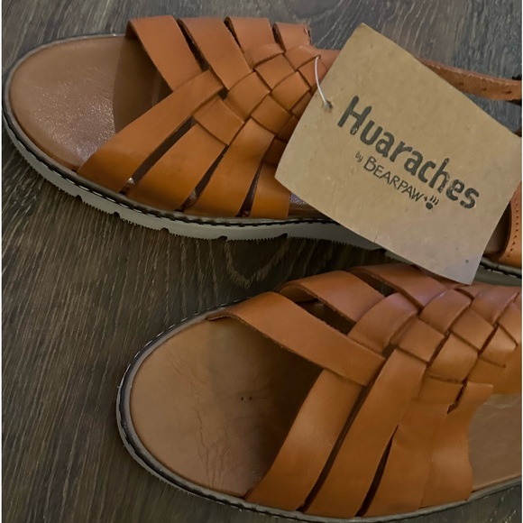 Bearpaw Leah Women's Huarache Sport Leather Sandal Artisan Orange Size 12 - Picture 6 of 9